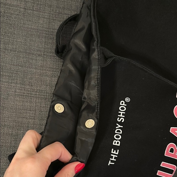 The Body Shop Black Tote with Pink Quote - Picture 3 of 7